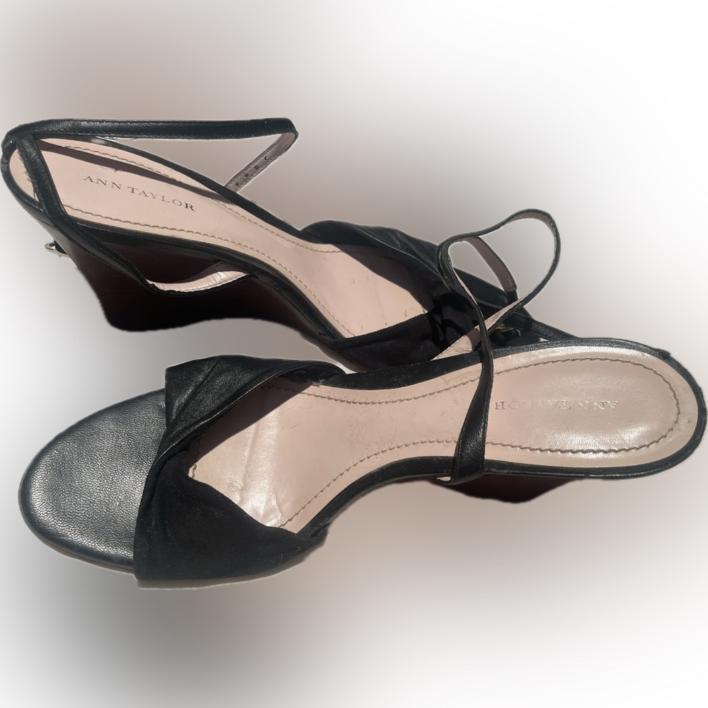 Ann Taylor Black Women's wedge Sandals